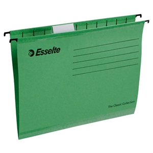 Esselte Carpeta colgante reforzada folio verde (25)